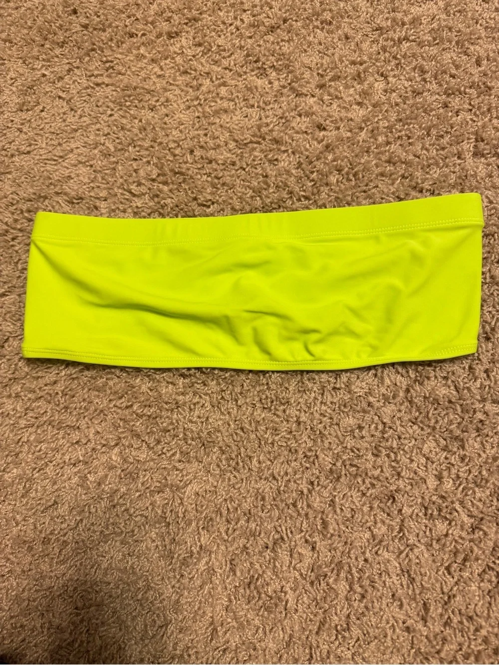Neon Yellow Bandeau Swim Top Bikini Good American Sz 3(large)
